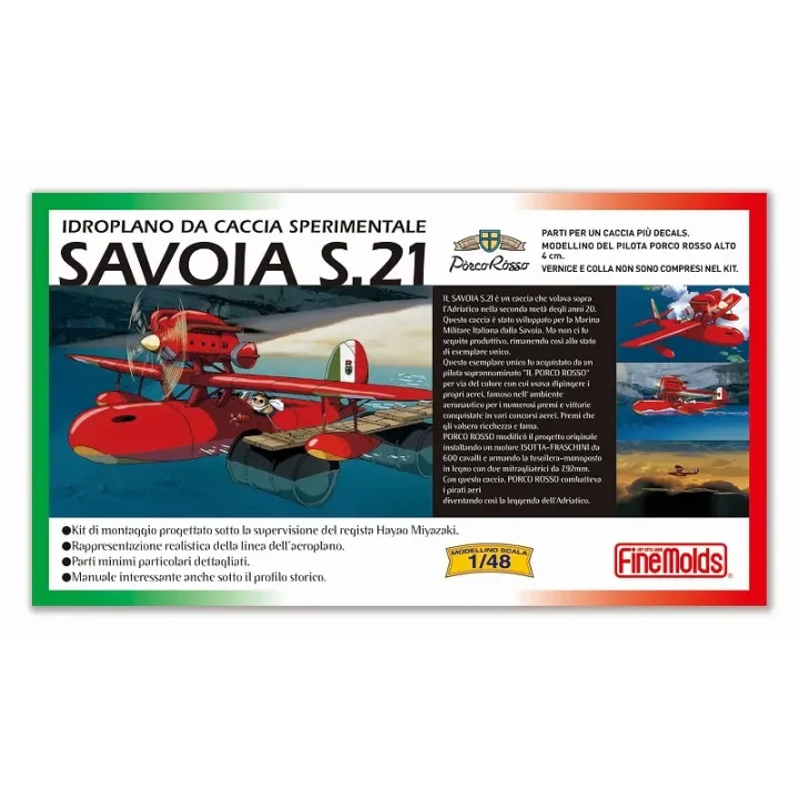 Model Kit Savoia S.21 Prototype + fig. Porco 1/48 - Porco Rosso